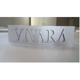 placa de homenagem aço inox Santa Bárbara d'Oeste