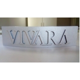 placa de homenagem inox Salto